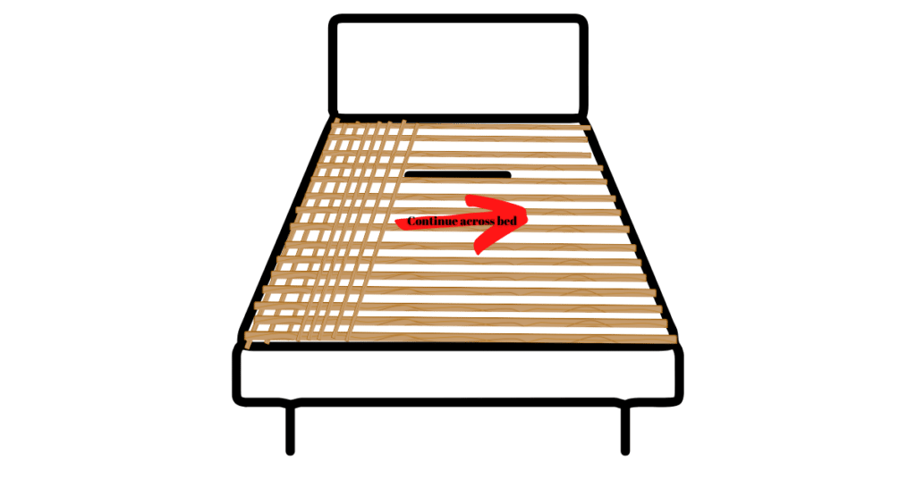 Diagram of frame under RV mattress to prevent moisture buildup