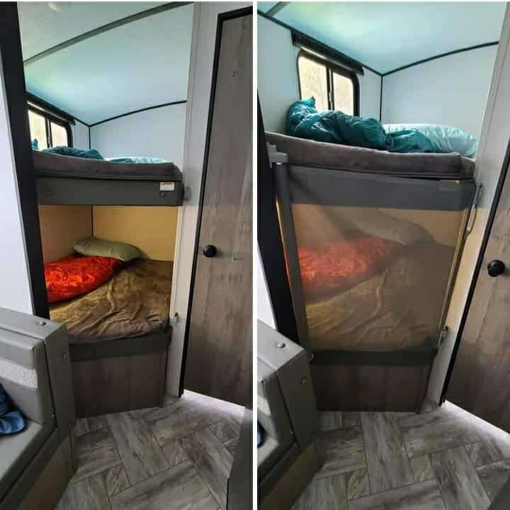 bunk bed retractable gate