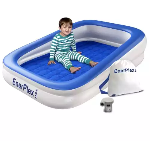 EnerPlex Kids Inflatable Travel Bed with High Speed Pump