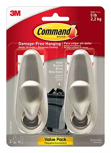 Command Forever Classic Large Metal Wall Hooks