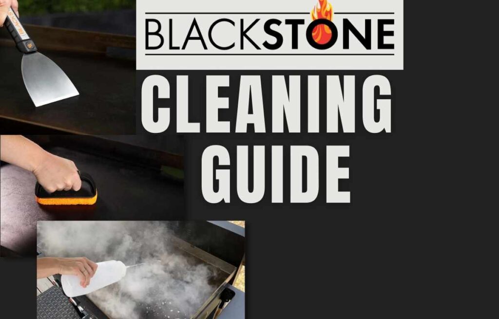 Blackstone Griddle being cleaned
