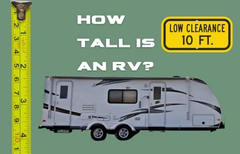 image of an RV with a measuring tape next to it