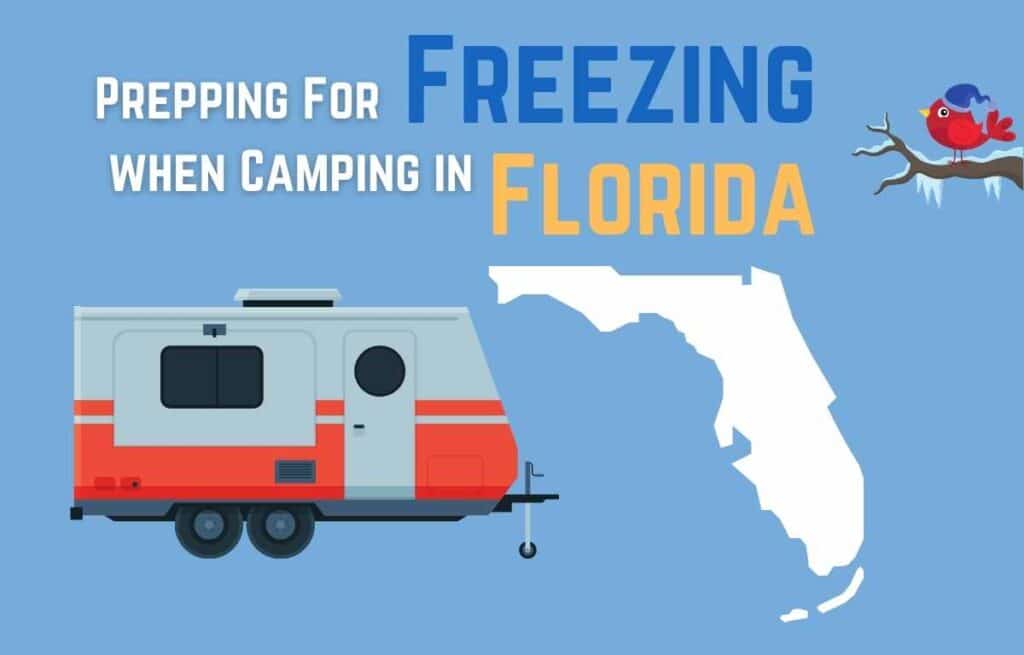 graphic of an RV next to a graphic of the state of Florida
