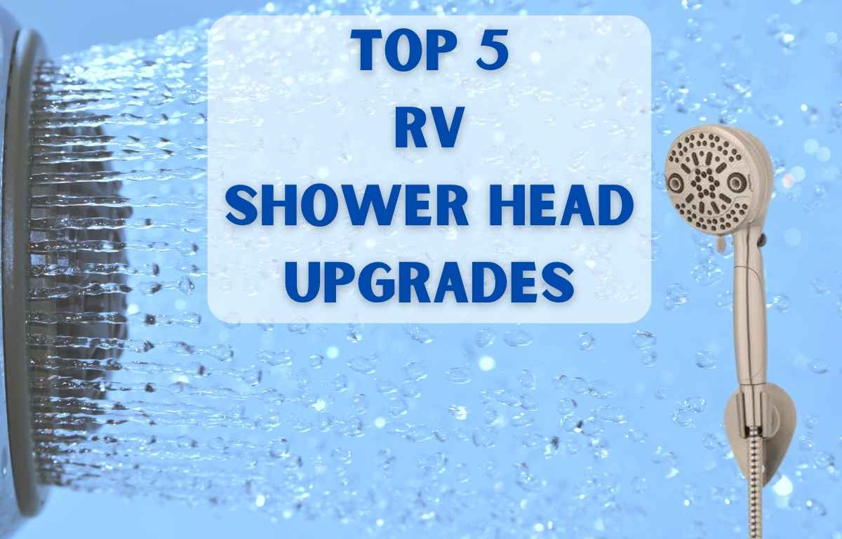water droplets coming from RV showerhead