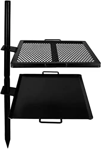 GameMaker Open Fire Cooking Grill & Skillet Combo