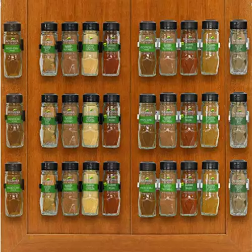 30 Spice Gripper Clips Strips Cabinet Holder