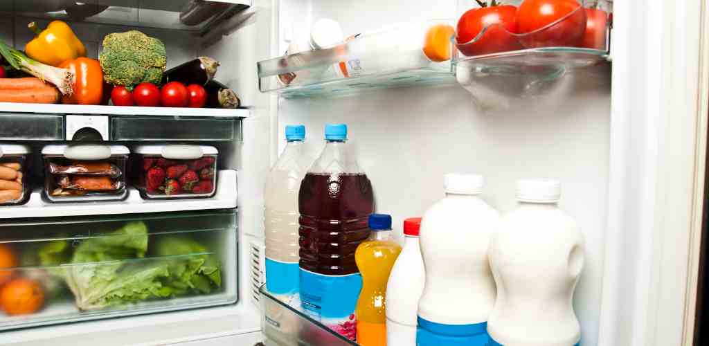 Inage of RV refrigerator opened