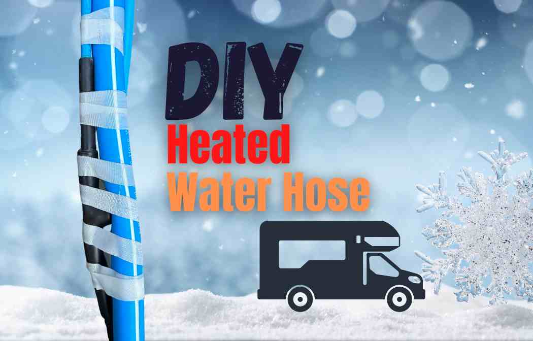 Graphic to RV heated water hose guide