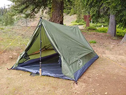 River Country Products Trekker Tent 2.2, Two Person Trekking Pole Backpacking Tent - Green