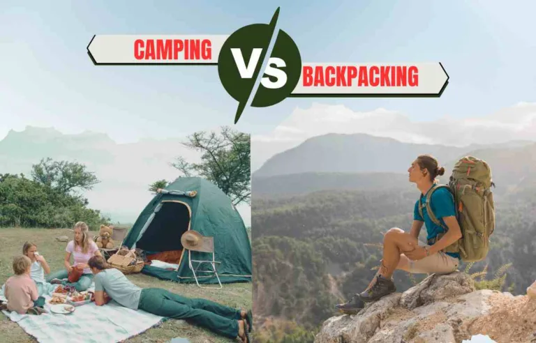 Image of camping vs backpacking