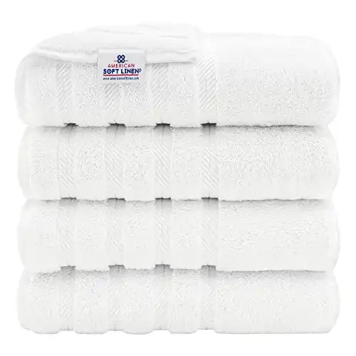 American Soft Turkish Cotton 4 Piece Bath Towel Set