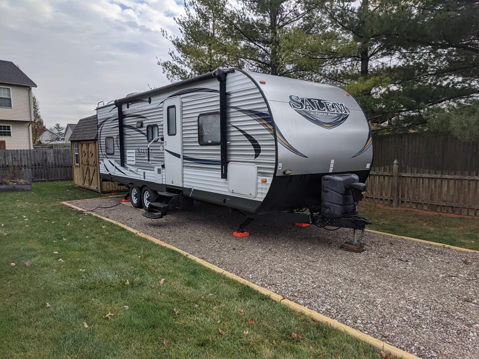 Travel Trailer Pad at Home