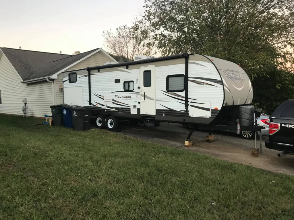 Travel Trailer in Driveway 2