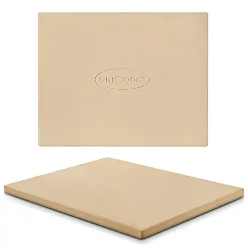 Unicook Heavy Duty Baking Stone, 15 x 12 Inch Rectangular, 6.6Lbs