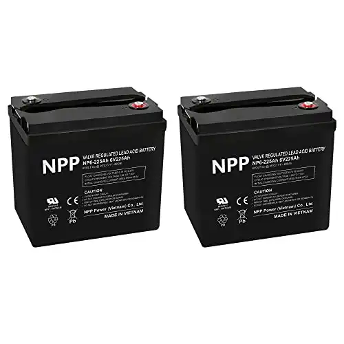 NPP 6V 225Ah Batteries (2 Pack)