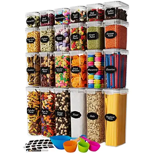 Airtight Food Storage Containers Set with Lids (24 Pack)