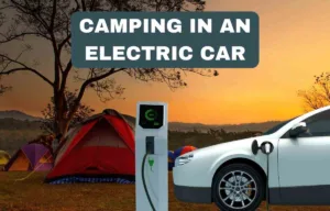 Electric Car at a campsite