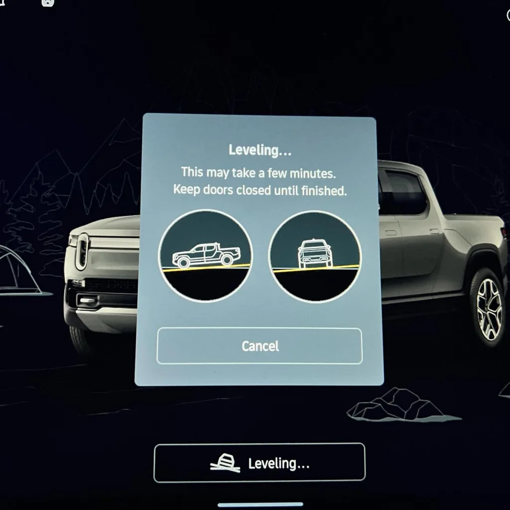 Auto Level Screen on Rivian